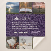 Vintage Blätter Christliche Geschenke für Frauen V Sherpadecke (Vorderseite)