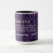 Vintage Blätter Christliche Geschenke für Frauen V Tasse (Zentrum)