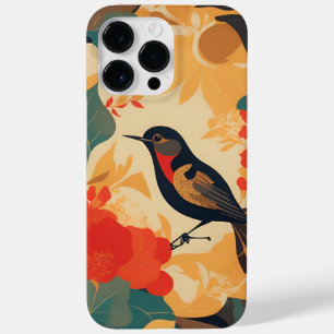 Vintage Blätter für Vogelblumen Case-Mate iPhone 14 Pro Max Hülle