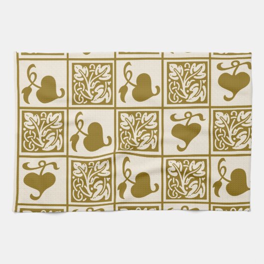 Vintage Blätter Geschirrtuch (Horizontal)