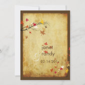 VINTAGE BLÄTTER HOCHZEIT IM HERBST EINLADUNG (Vorderseite)