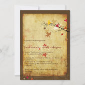 VINTAGE BLÄTTER HOCHZEIT IM HERBST EINLADUNG (Rückseite)