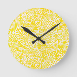 Vintage Blätter im Sommer Runde Wanduhr