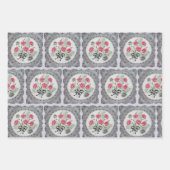 Vintage Blätter mit floralen Papiertüten (Vorderseite)