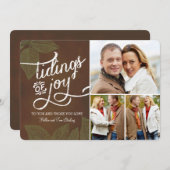 Vintage Blätter Urlaubskarte Feiertagskarte (Vorne/Hinten)