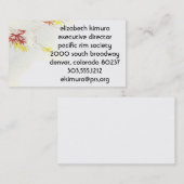 Vintage Blätter Visitenkarten im asiatischen Stil Visitenkarte (Vorne/Hinten)