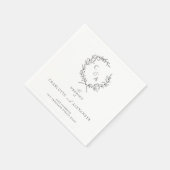 Vintage-Blattkranz, Fine Art Serviette (Ecke)