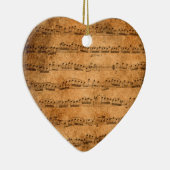 Vintage Blattmusik Keramik Ornament (Rechts)