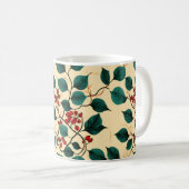 Vintage-Blattmuster-Mugge-Design Kaffeetasse (VorderseiteRechts)