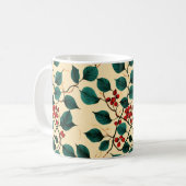 Vintage-Blattmuster-Mugge-Design Kaffeetasse (Vorderseite Links)