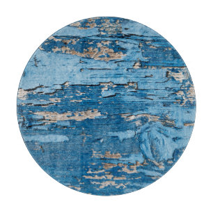 Vintage Blau: Alte Holzstruktur Schneidebrett