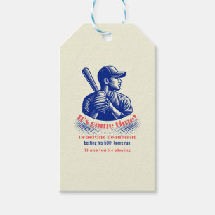 Vintage Blau Baseballspieler Herren 50. Geburtstag Geschenkanhänger