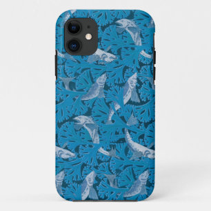 Vintage Blau Fische und Seetang: Art Nouveau Nauti Case-Mate iPhone Hülle