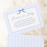 Vintage-Blau gestreifte Bücher für Baby-Baby-Party