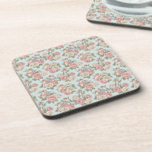 Vintage Blau & Rosa Kokette Cherub Engel Rose