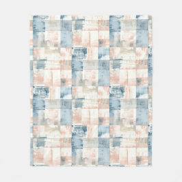 Vintage Blau & Rosé Malerisch Fleece-Decke Fleecedecke