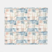 Vintage Blau & Rosé Malerisch Fleece-Decke Fleecedecke (Vorderseite (Horizontal))