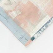 Vintage Blau & Rosé Malerisch Fleece-Decke Fleecedecke (Ecke)