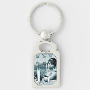 Vintage Blau Schlüsselanhänger