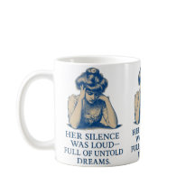 Vintage Blau-Tinten-Porträt – „Ihr Schweigen war l