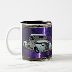 Vintage Blau Truck Tasse