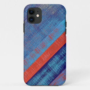 Vintage Blau und Rot Streifen Muster Abstrakt Case-Mate iPhone Hülle