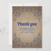 Vintage Blauapothecary Candle Dankeskarte (Rückseite)