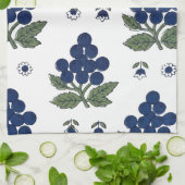 Vintage Blaubeer-Botanik Nahtloses Muster Geschirrtuch (Gefaltet)