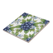 Vintage Blaubeerblüten Botanisches Muster Fliese (Seite)