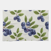 Vintage Blaubeere Botanisch nahtlos Geschirrtuch (Horizontal)