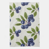 Vintage Blaubeere Botanisch nahtlos Geschirrtuch (Vertikal)