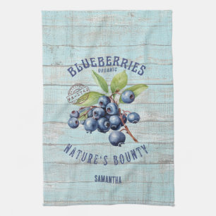 Vintage Blaubeere – Botanisches Obst Geschirrtuch