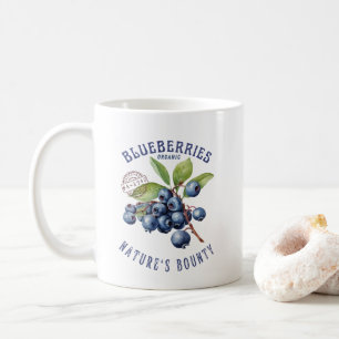 Vintage Blaubeere – Botanisches Obst Kaffeetasse