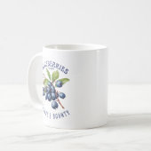 Vintage Blaubeere – Botanisches Obst Kaffeetasse (Vorderseite Links)