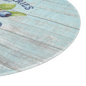 Vintage Blaubeere – Botanisches Obst Schneidebrett (Ecke)