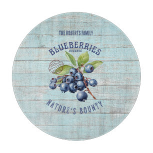 Vintage Blaubeere – Botanisches Obst  Schneidebrett