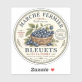 Vintage Blaubeeren Etikett (Blatt)