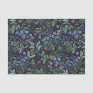 Vintage Blaubeeren Seidenpapier
