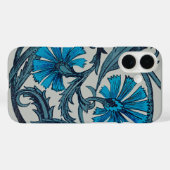 Vintage blaue antike Blume Kunsthandwerk rustikal Case-Mate iPhone Hülle (Rückseite (Horizontal))