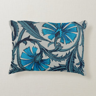 Vintage blaue antike Blume Kunsthandwerk rustikal Dekokissen