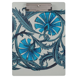 Vintage blaue antike Blume Kunsthandwerk rustikal Klemmbrett