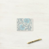 Vintage blaue antike Blume Kunsthandwerk rustikal Post-it Klebezettel (Auf Schreibtisch)