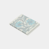 Vintage blaue antike Blume Kunsthandwerk rustikal Post-it Klebezettel (angewinkelt)