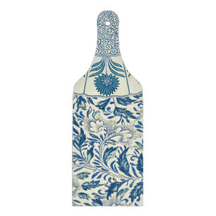 Vintage Blaue Asiatische Blumenmuster: Antike Chin Schneidebrett
