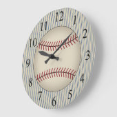 Vintage blaue Baseball-Sportmauer Große Wanduhr (Winkel)