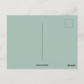 Vintage blaue Bläschen Valentinherzen mit Postkarte (Rückseite)