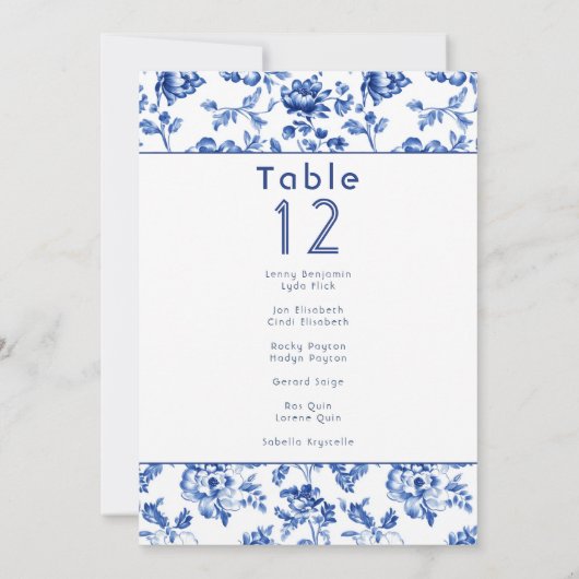 Vintage blaue Blautafel Einladung (Rückseite)