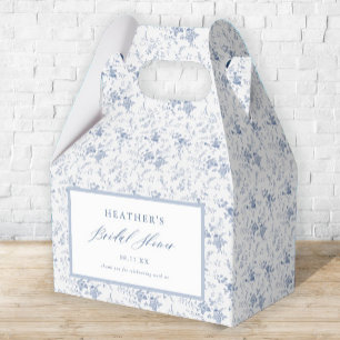 Vintage Blaue Blumige Brautparty  Geschenkschachtel