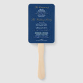 Vintage Blaue Chic Buchkapitel Hochzeitsprogramm Fächer (Rückseite)