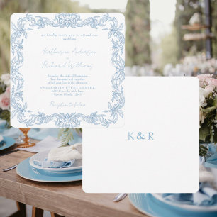Vintage Blaue Elegante Hochzeit